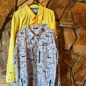 Pelagic Yellow and Graphic Fishing Shirts set